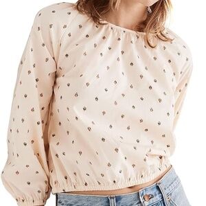 Madewell Amber Top - Sunrise Floral Bone